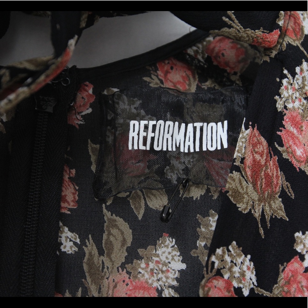 Reformation X Jeanne Damas Callado Black Dress 0 - Picture 8 of 8